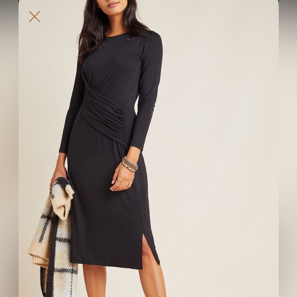 Anthropologie - Sydney Ruched Midi Dress - Small
